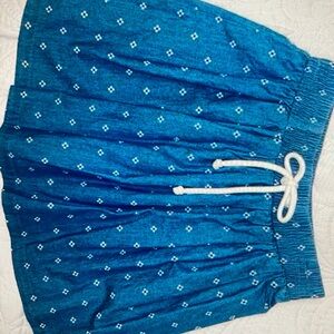 NWT Girls copper key blue cotton skirt